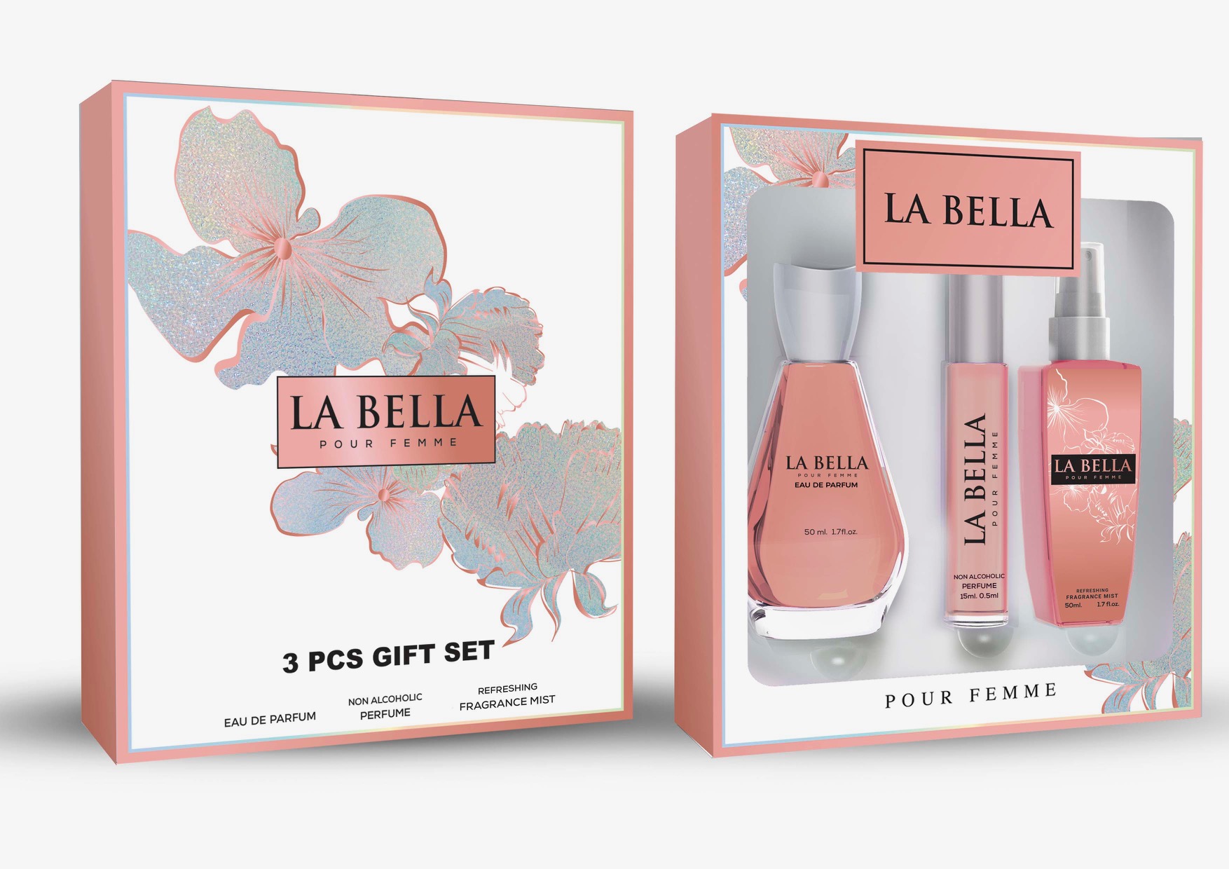 Set cadou parfum dama La Bella, 3 piese
